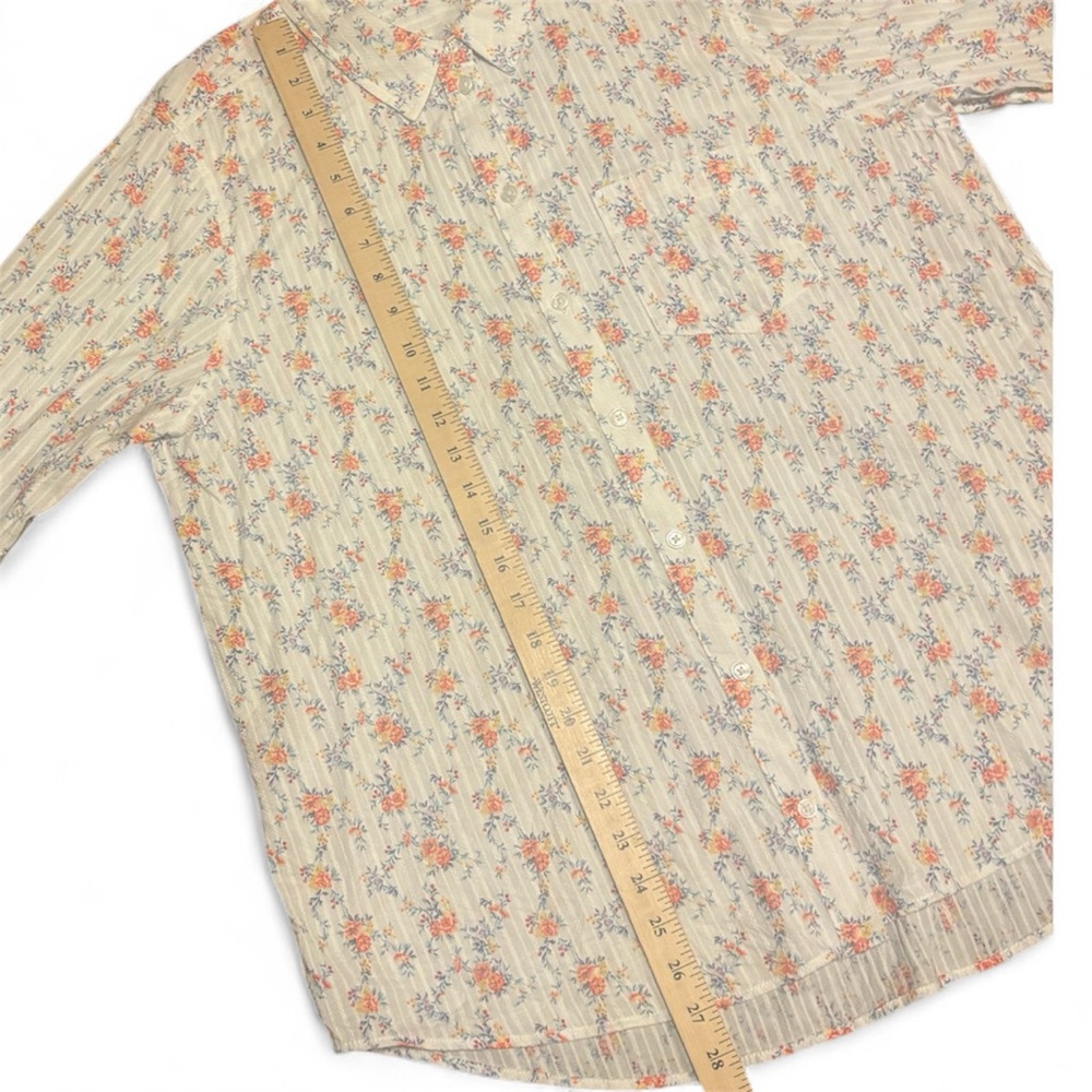 On 34th Floral Button Down Shirt Women XL Cottagecore Corporate Casual - Picture 9 of 10